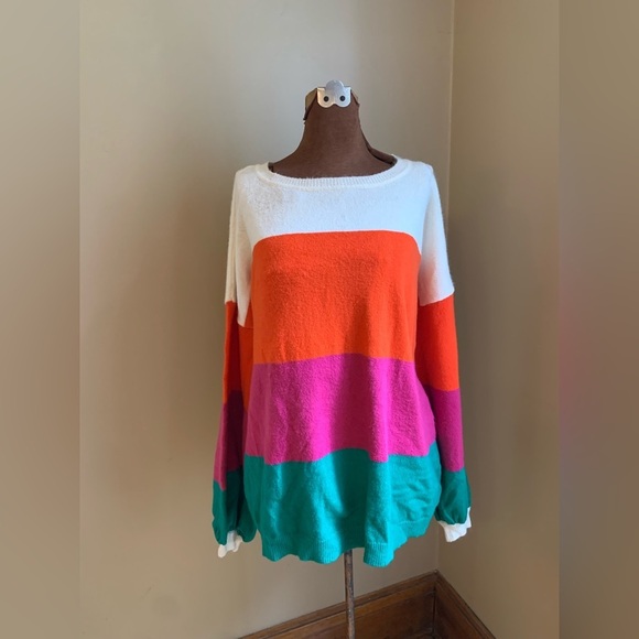 Andree by unit multi striped sweater - Picture 1 of 6